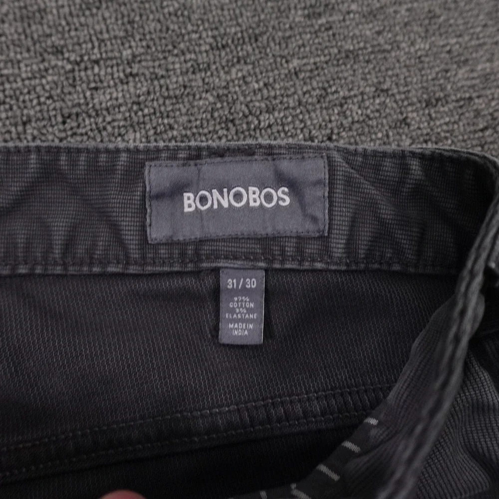 Bonobos Pants Mens 31x30 Gray Chino Straight Leg Stretch 5 Pocket Casual Trouser